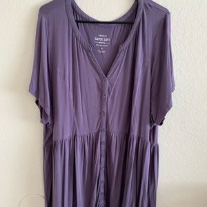 Torrid Babydoll Super Soft High Low Top